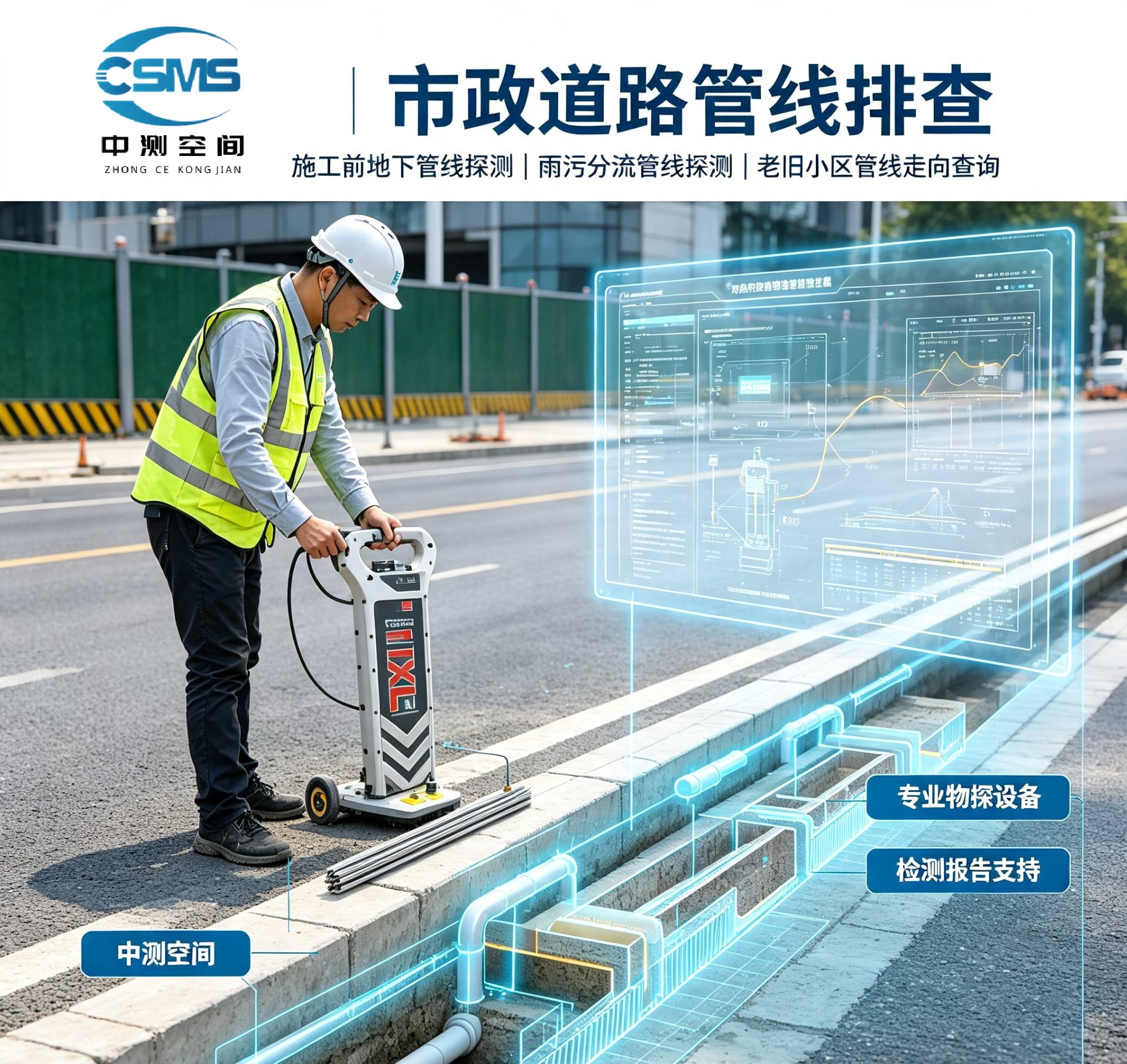 市政道路管线排查