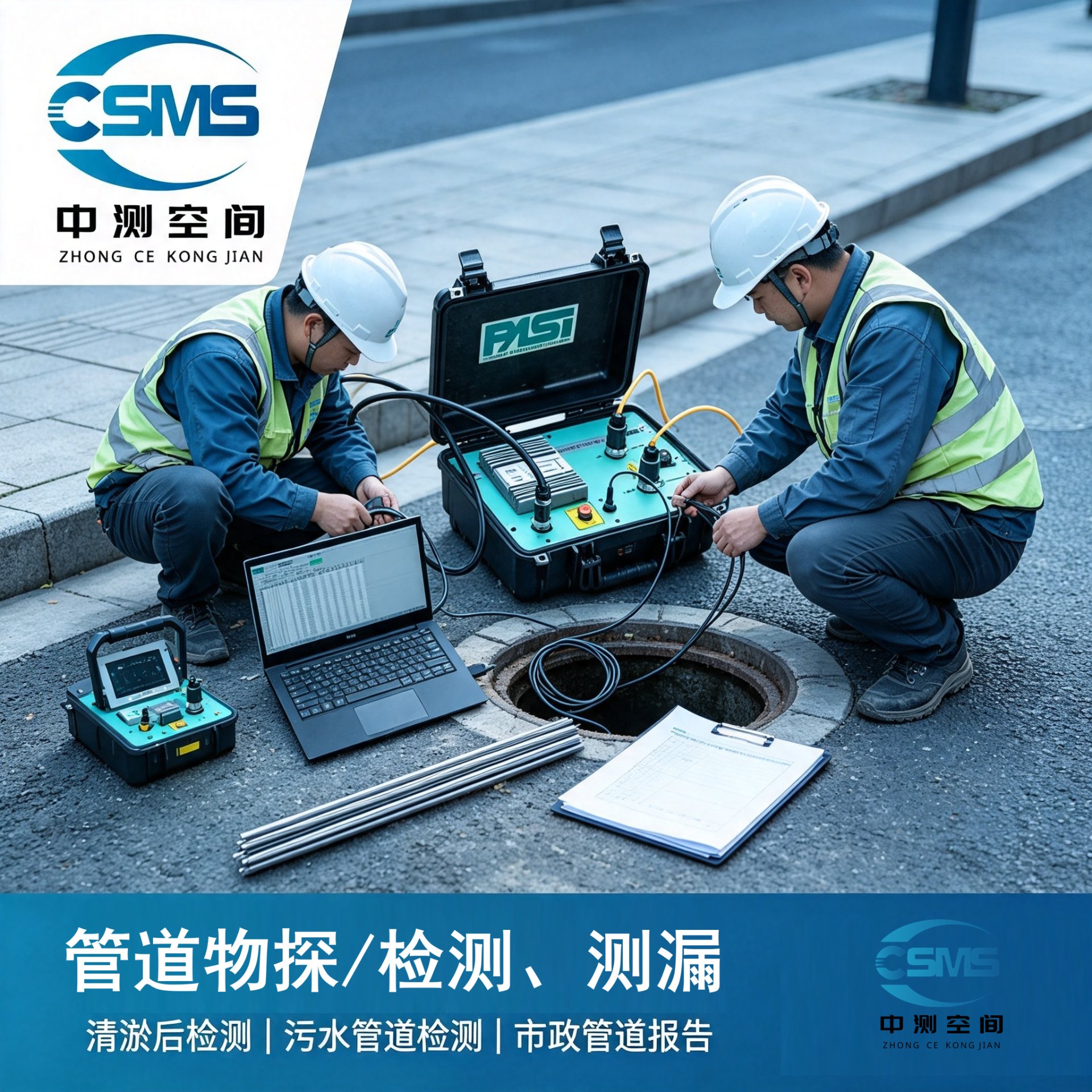 中测空间夜间管线探测作业